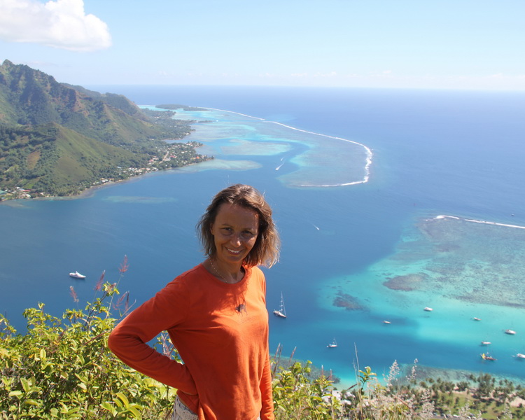 women and beautiful marine landscape