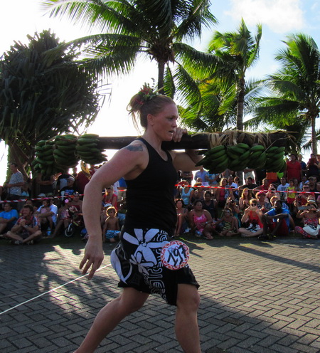 Women athlet running with 15 kilos of weight